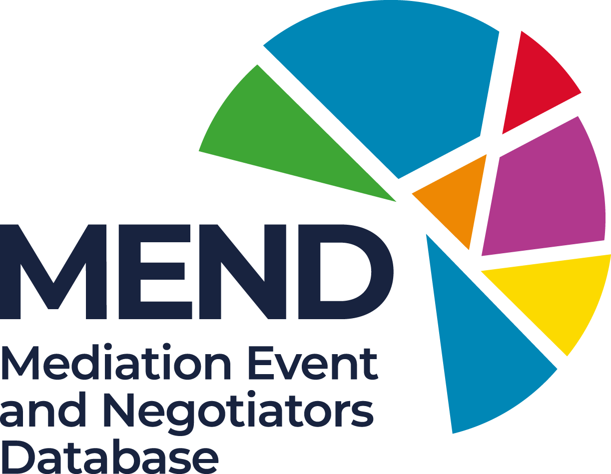 MEND, Mediation Event and Negotiators Database
